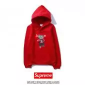 supreme hoodie mann frau sweatshirt pas cher boxe chat red